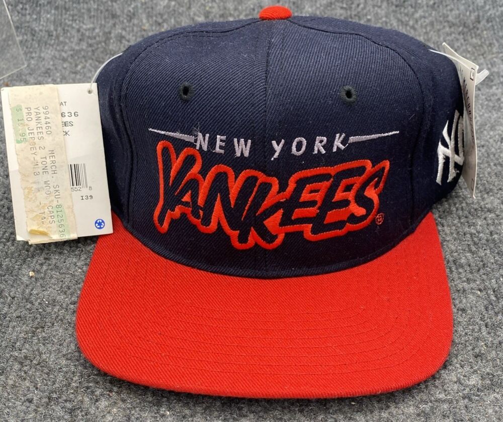 VINTAGE Starter MLB New York YANKEES The Natural WORDMARK HAT 90s NWT RARE